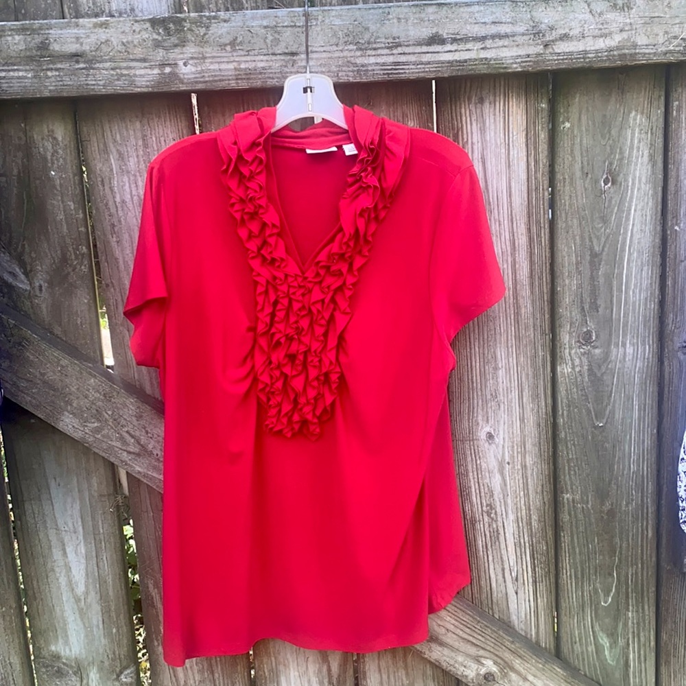 Cato’s size large red ruffle blouse